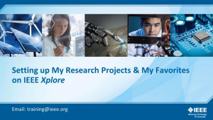 IEEE Xplore我的钻研项目&我的珍藏职能（中文版检索）